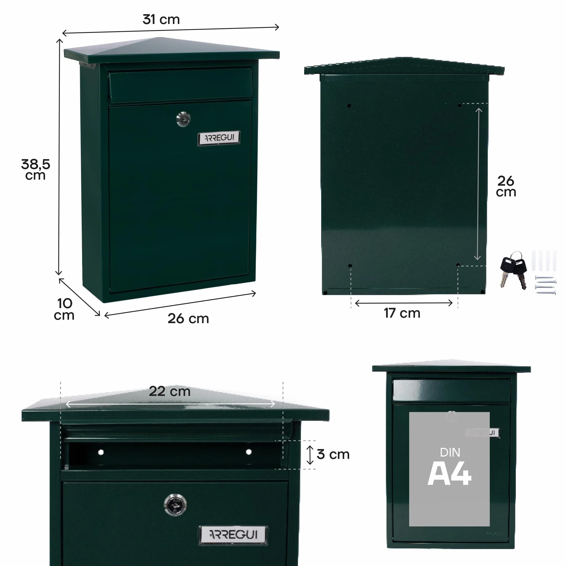 Arregui Dom – BUZON Outdoor Steel Home Green