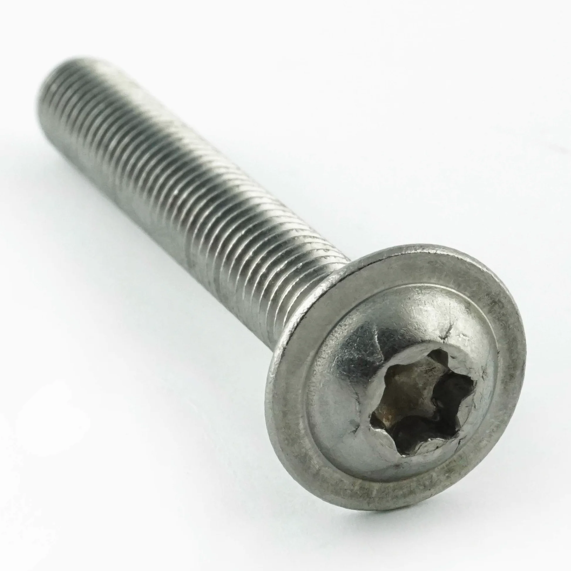 M12 x 30 mm śruby z łbem soczewkowym z gniazdem sześciokątnym TX i kołnierzem (40 sztuk) - ISO 7380 śruby z łbem soczewkowym z łbem płaskim i ściągaczem - śruby gwintowane - stal szlachetna A2 V2A - nierdzewna