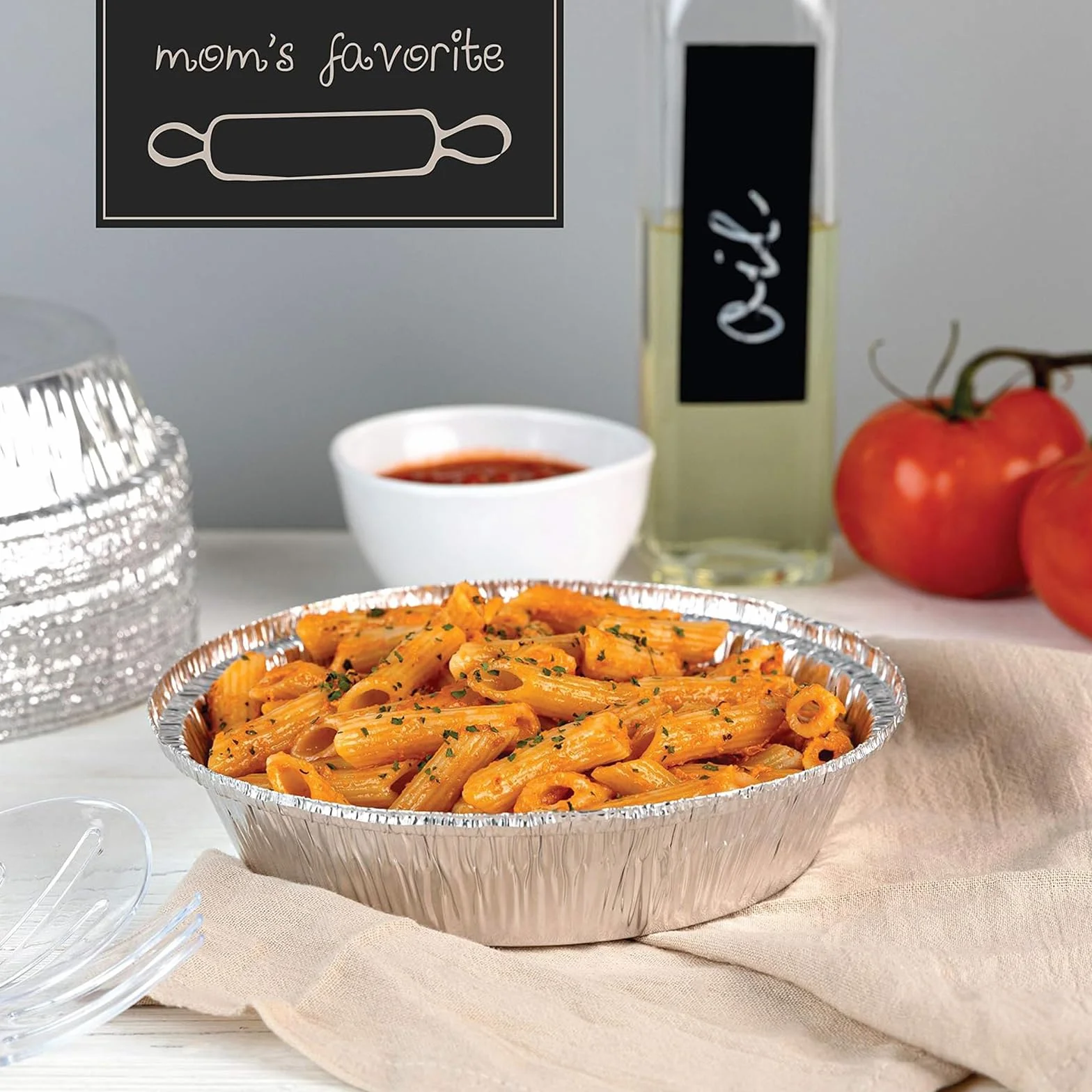 50 sztuk aluminiowych okrągłych misek, jednorazowych aluminiowych pojemników, jednorazowych patelni, aluminiowych pojemników, do gotowania, gotowania na parze, gotowania (7 cali)