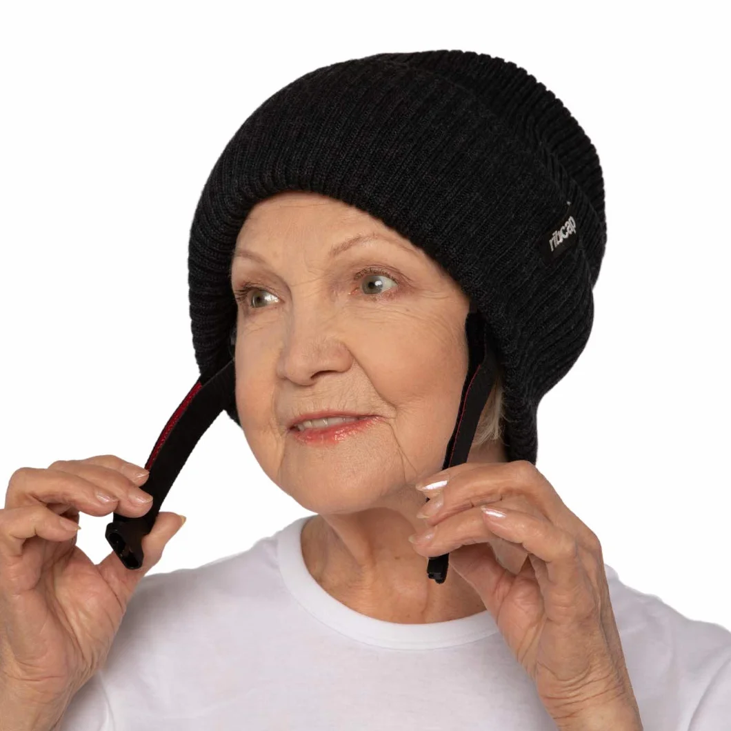 Ribcap Lenny antracyt duży, miękka ochrona głowy, Ø 59-61 cm