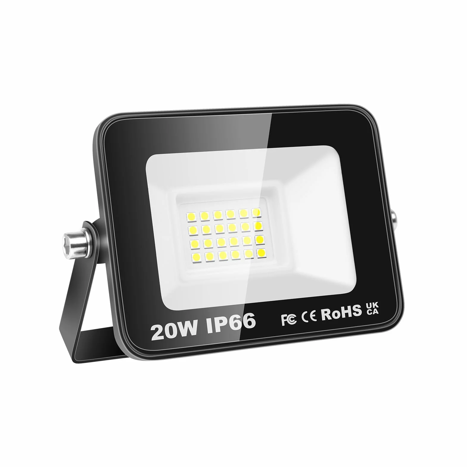 Willpower Zewnętrzny Reflektor LED 20 W 2000 lm IP66 Projektor 6000K Biała Lampa Bezpieczeństwa 85 V-265 V Oświetlenie Do Ogrodu Garażu Podwórka Patio Korytarz