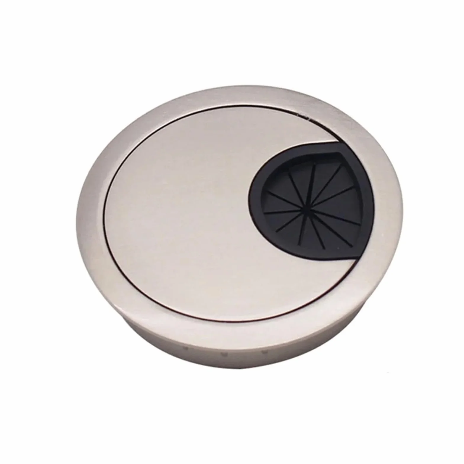1/2/4/8 szt. blacha na biurko ze stopu cynku 50/53/60/80 mm osłona na kabel do organizera (80 mm czarna, 8 szt.)