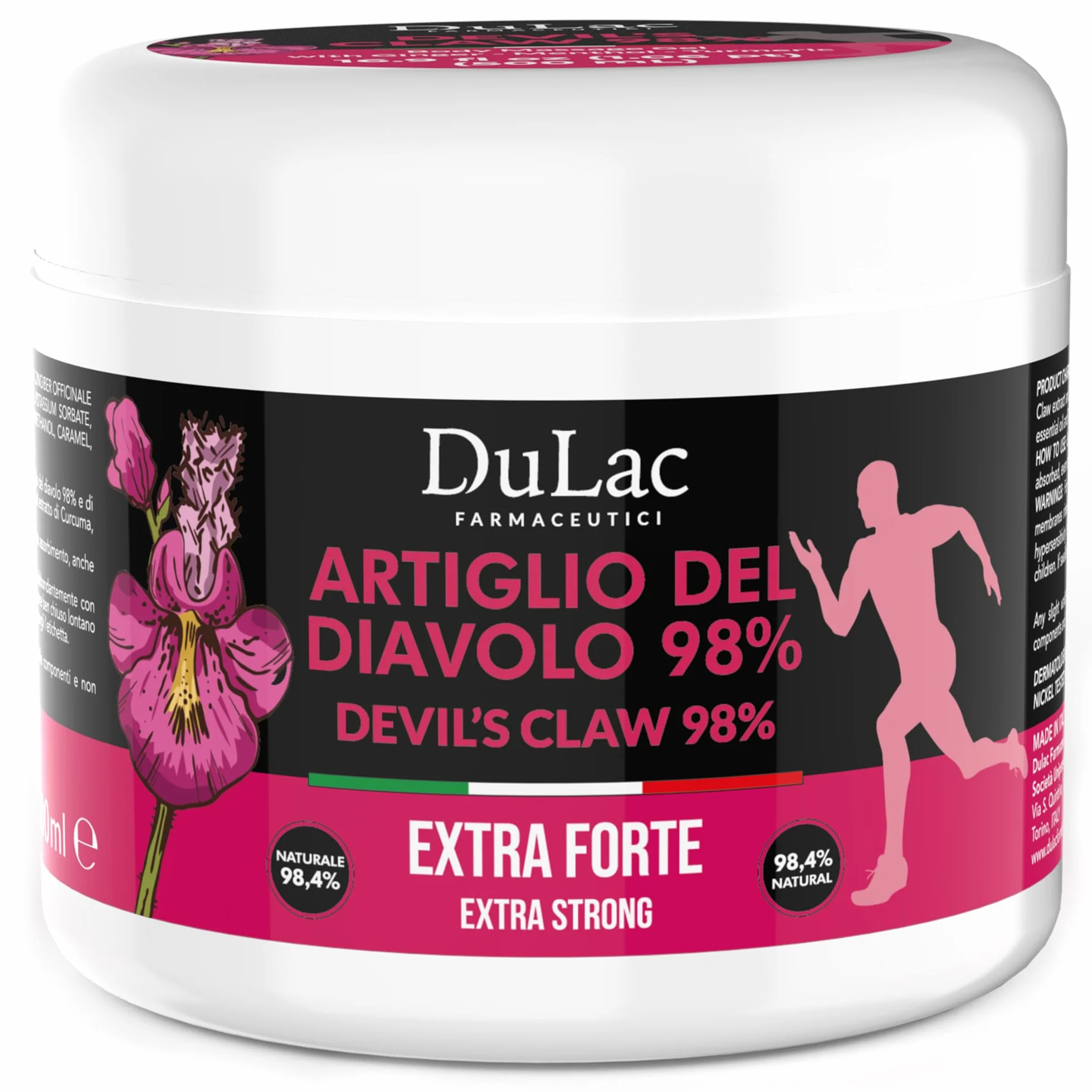 Dulàc Devil's Claw Gel Extra Strong 98% 500 ml do masażu stawów i mięśni