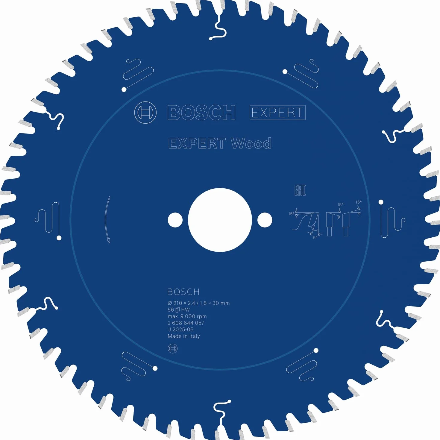 Bosch 1x Tarcza pilarska EXPERT Wood (do Miękkie drewno, Ø mm, Professional Akcesoria Przewodowe ręczne pilarki tarczowe, Pilarka wgłębna)