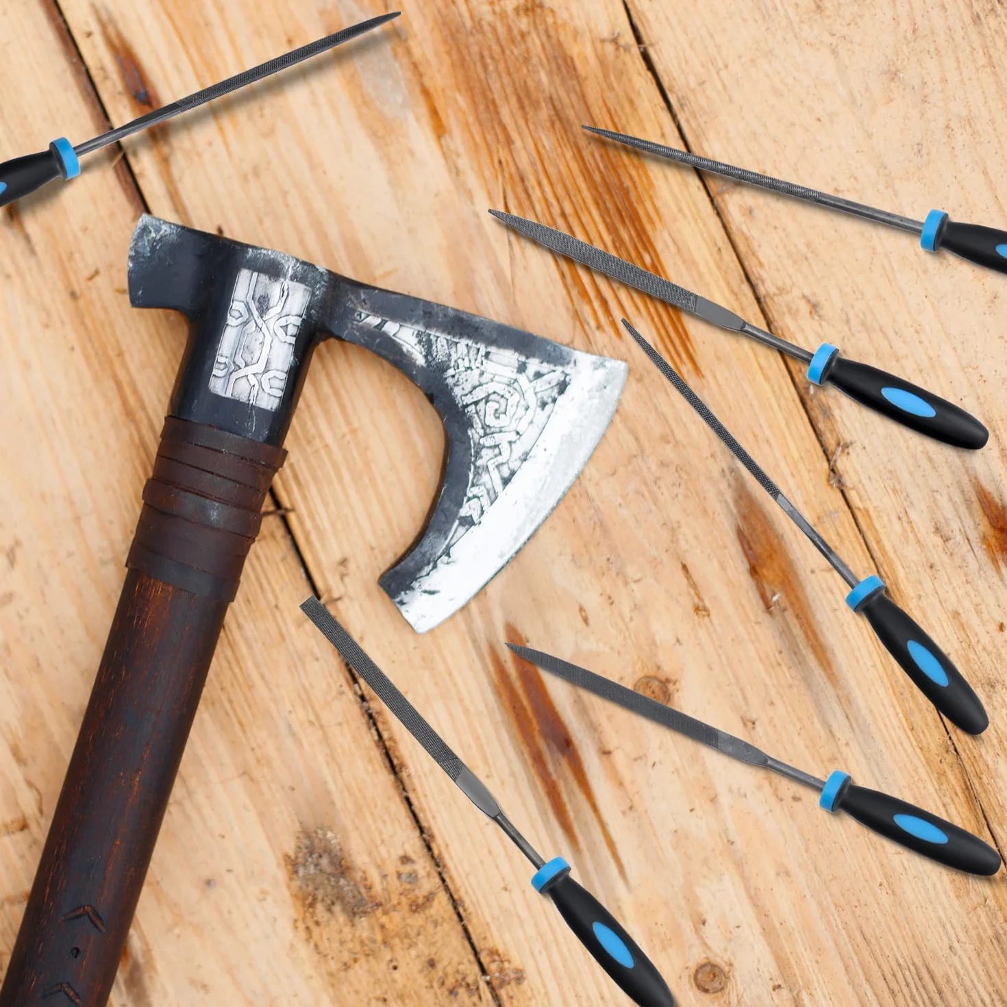 Profesjonalny zestaw pilników metalowych, metalowe, do stali, mini pilniki, narzędzia, pilniki igłowe z uchwytem, idealne do projektów drewnianych, metalowych, DIY, 6 szt.