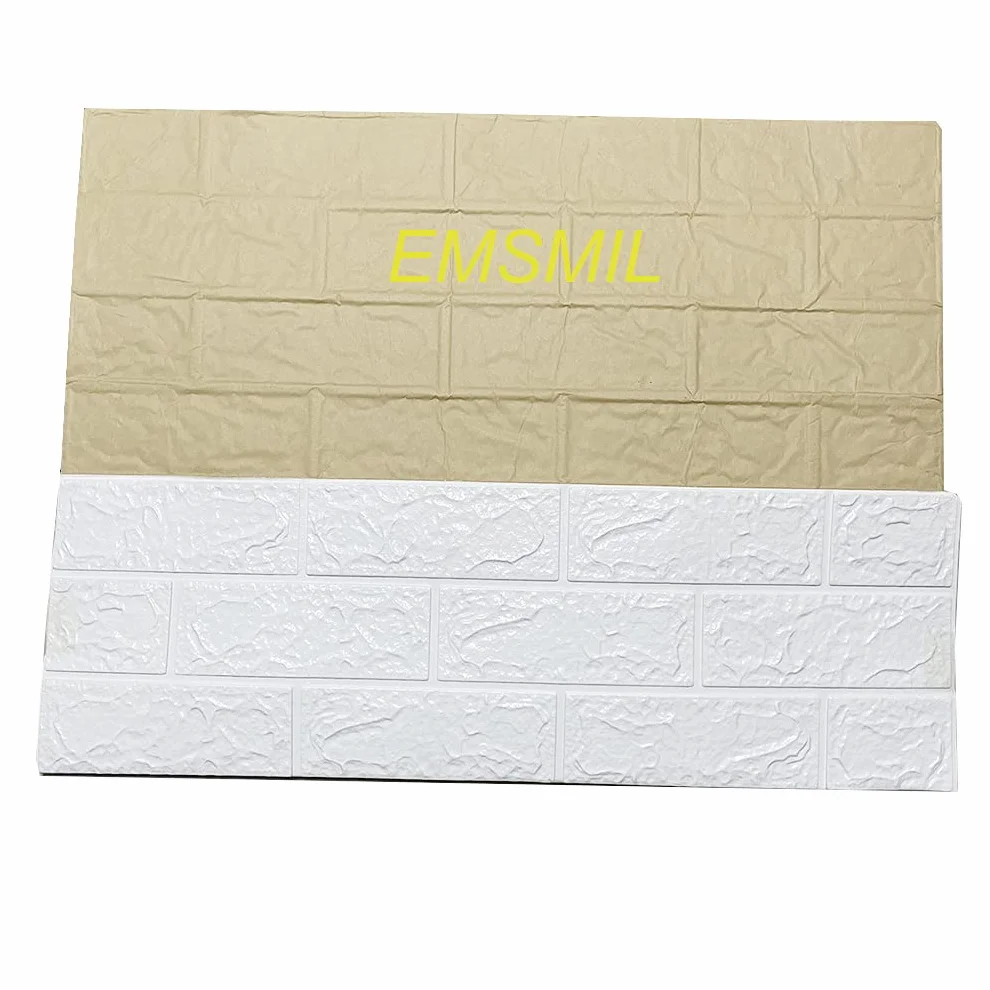 10 sztuk tapety 3D cegły biały 70 x 77 cm panele ścienne nowoczesne wodoodporne PE pianki ścienne dekoracyjne panel do kuchni łazienka salon salon salon TV tło