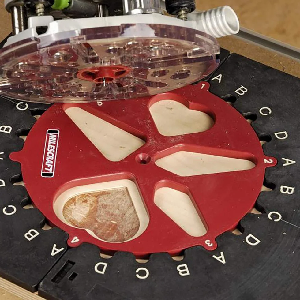 Milescraft 1207 Design/Inlay Kit - szablon routera Jig, czarny i czerwony