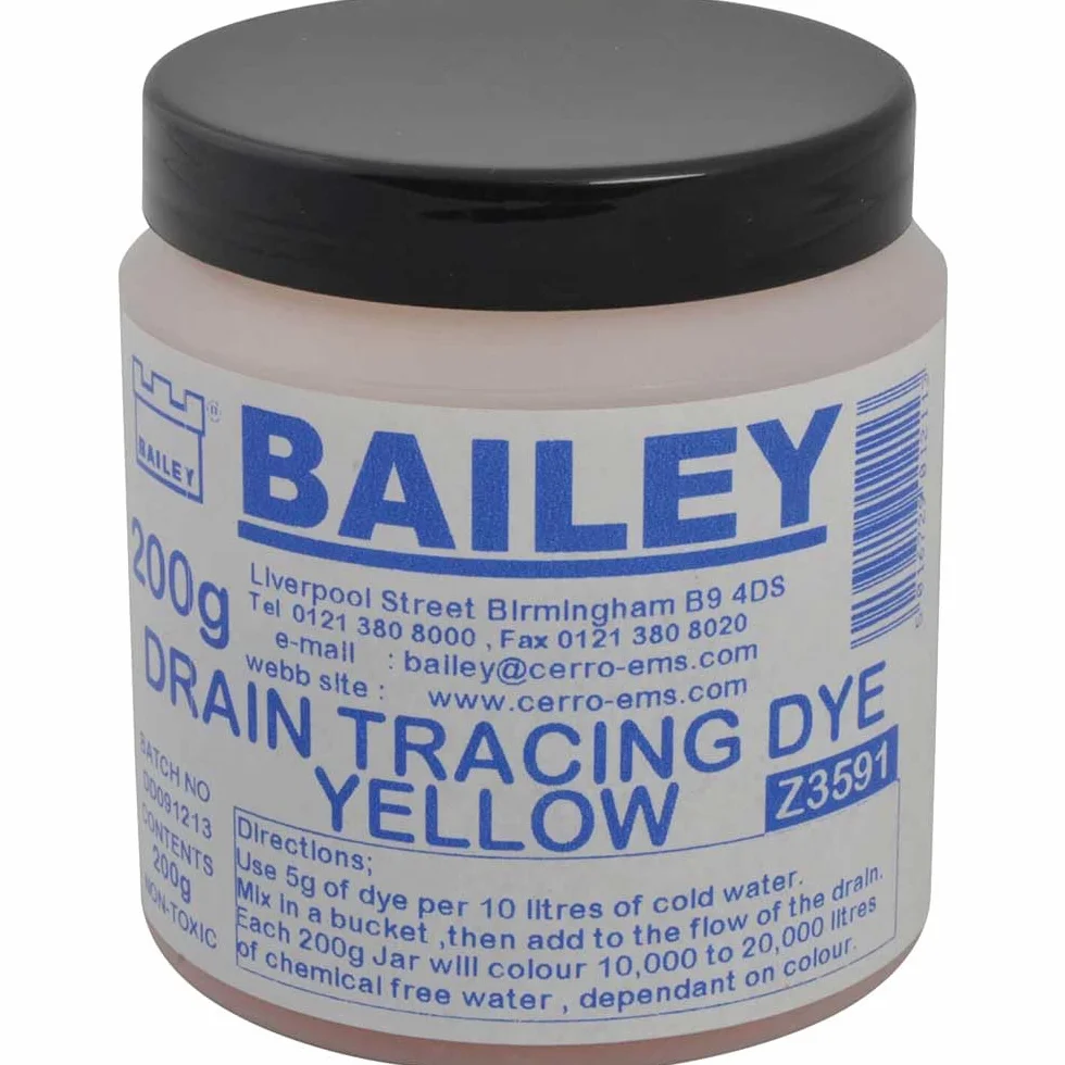 Bailey 3591 Drain Tracing Dye - żółty