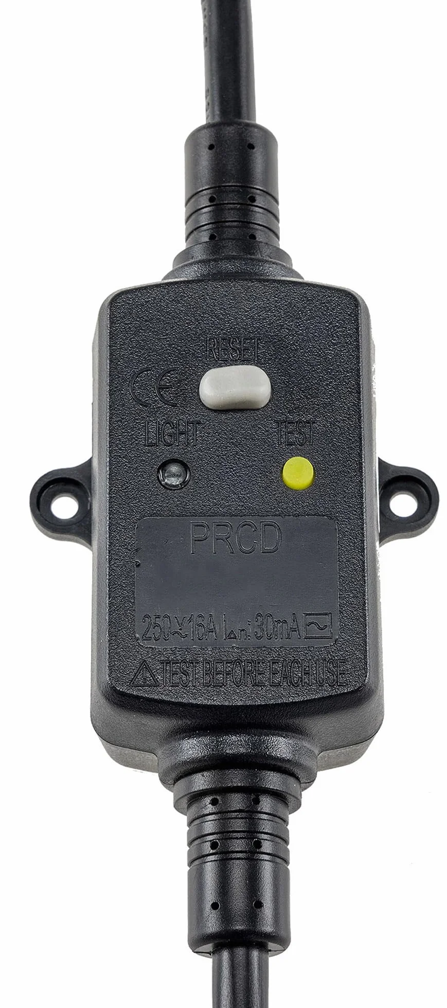 Ochrona osobista wyłącznik różnicowy do gniazdka 230 V zewnętrzny wyłącznik ochronny 30 ms I 2-biegunowa separacja 30 mA IP44 ochrona przed porażeniem prądem