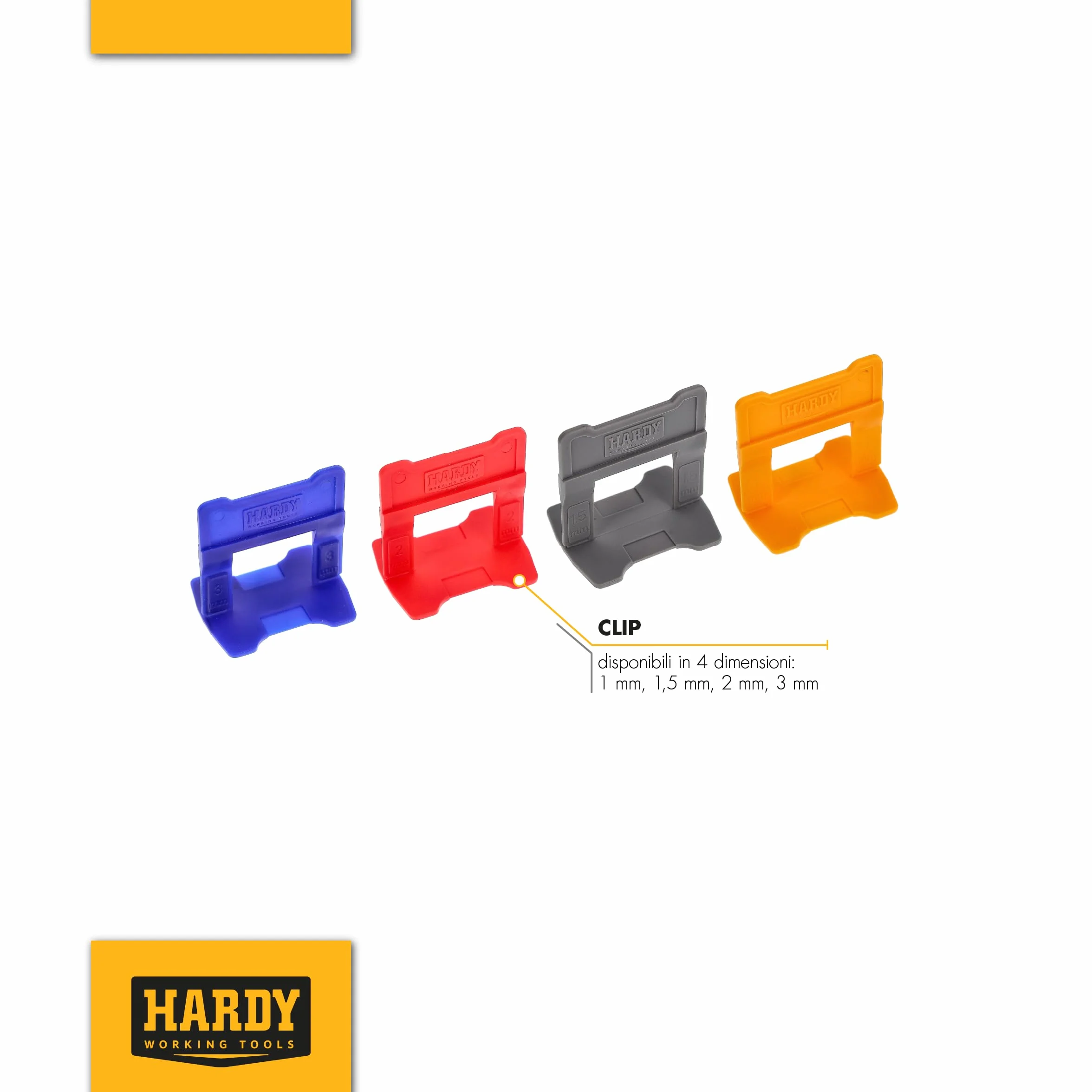 HARDY klipsy do fug 3 mm, worek po 100 sztuk