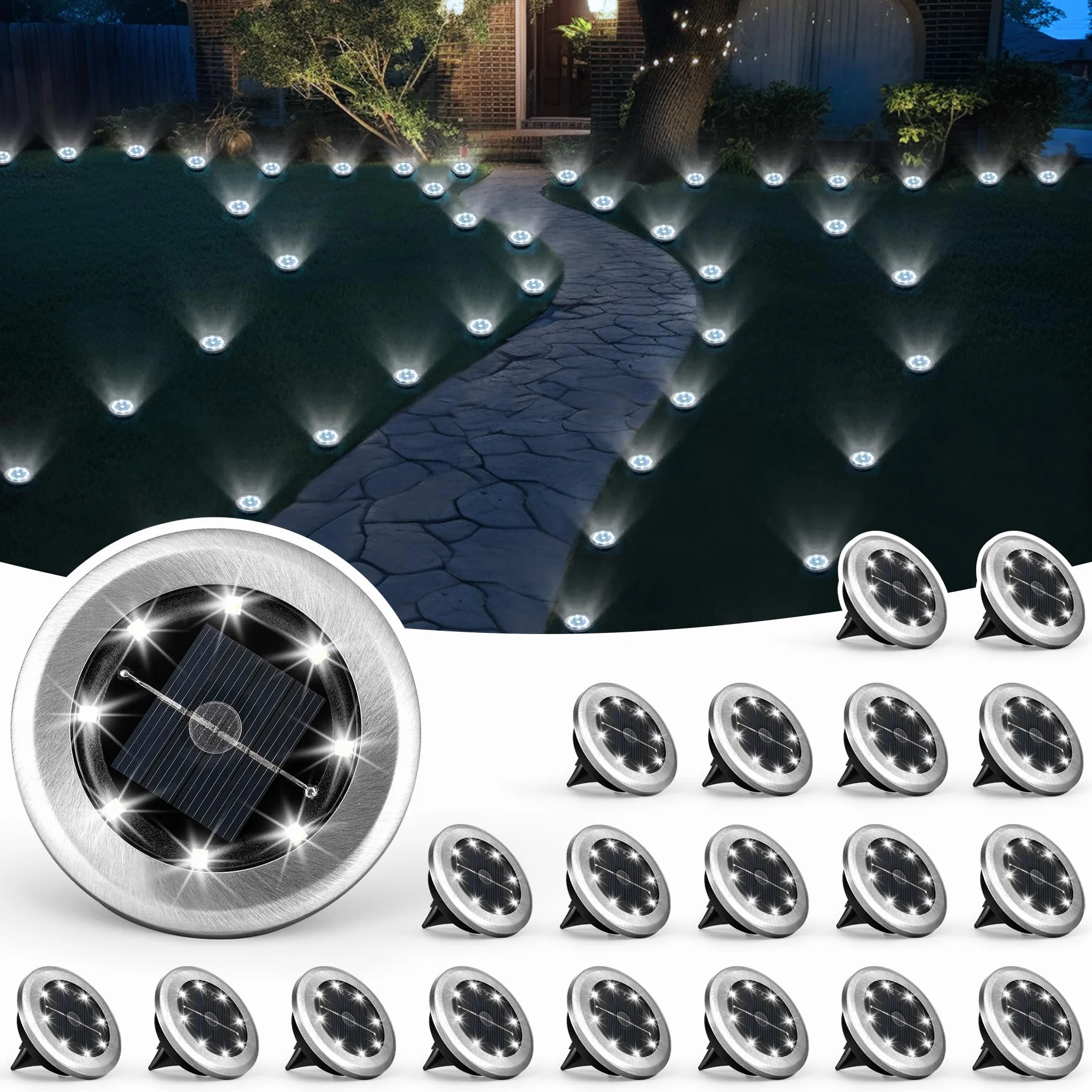 Solpex Lampy solarne do ogrodu 20 sztuk wodoodporne
