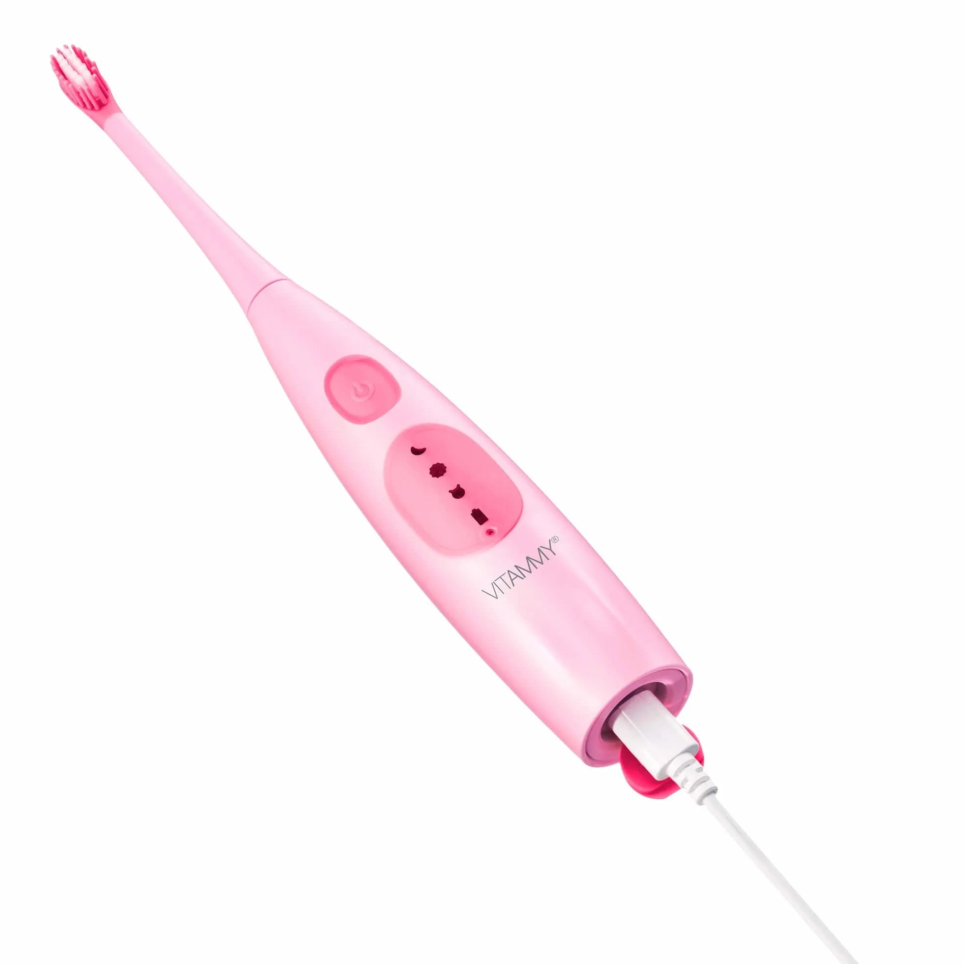 VITAMMY DINO/PINK Szczoteczka soniczna do zębów dla dzieci 6+, wyciszona obudowa