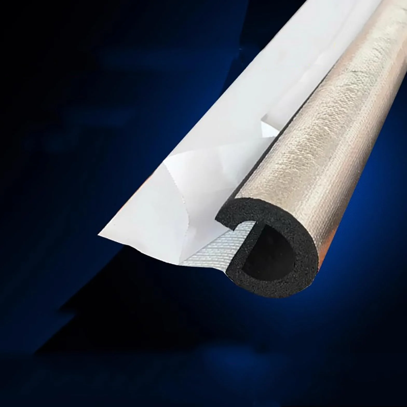 Pipe Insulation, pipe Sleeve Insulation Cotton, Self-adhesive pipe Wrapped foam pipe, Suitable for Air Conditioner Outdoor pipe, solar Water Heater Pipe(10 * 16mm/0.4 * 0.6in)