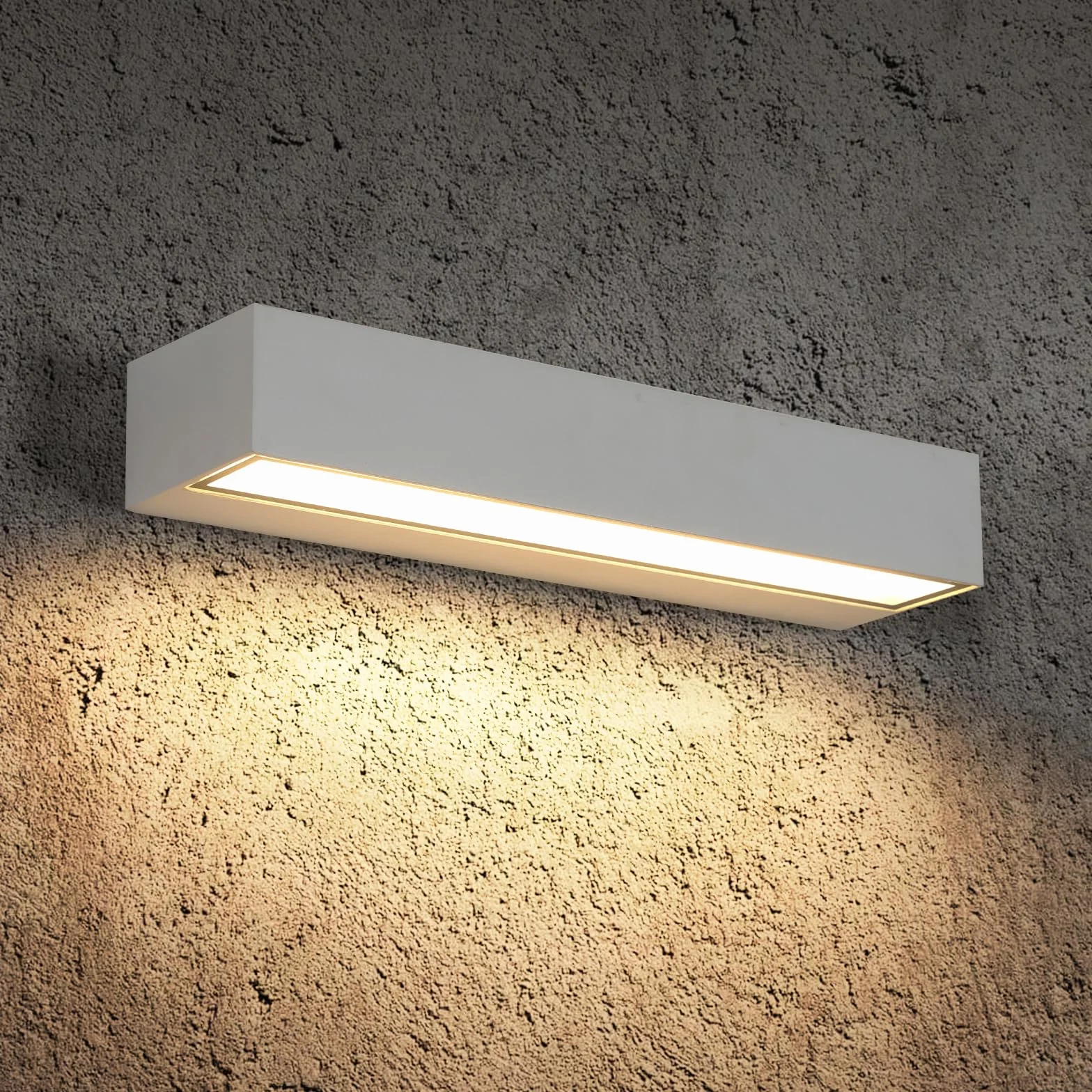 Riserva Zewnętrzna lampa ścienna LED 16 W, wodoodporna IP65 lampa zewnętrzna, 3000 K ciepła biel czarna lampa ścienna do wnętrz 30 cm
