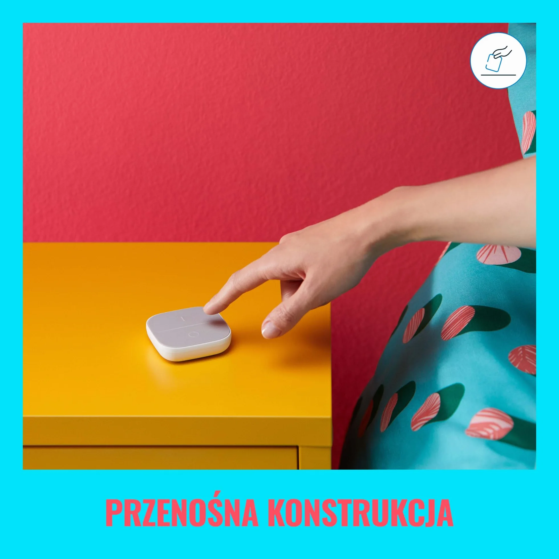 WiZ Inteligentny przycisk Smart Button, bezprzewodowy, sterowanie oświetleniem, zasięg 15 m, zasilanie bateryjne