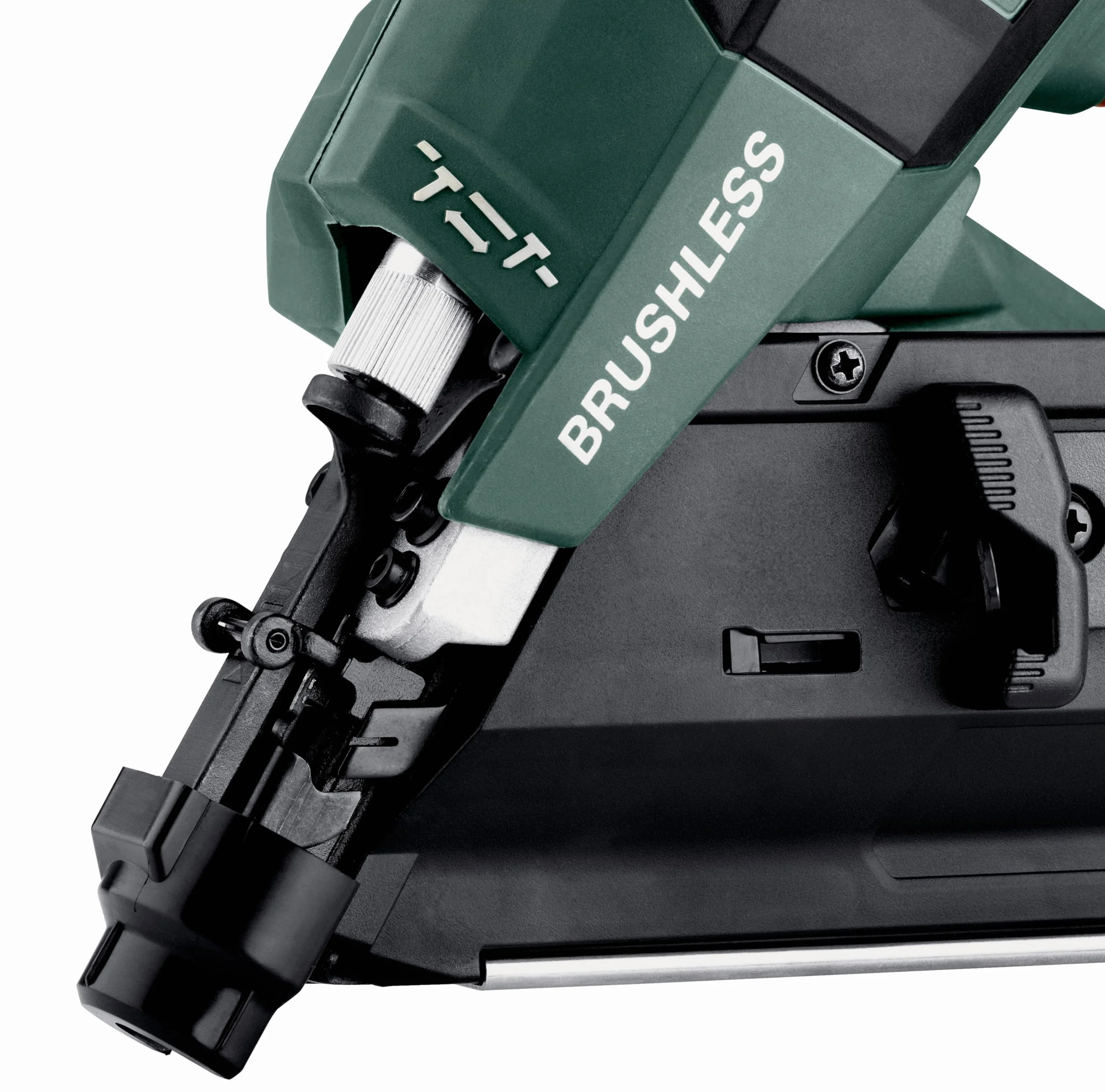Metabo akumulatorowy gwoździarka NFR 18 LTX 90 BL – 612090840 – 18 V – Z technologią uderzenia pneumatycznego do wszechstronnych prac podłogowych i montażowych – Bez akumulatora i ładowarki