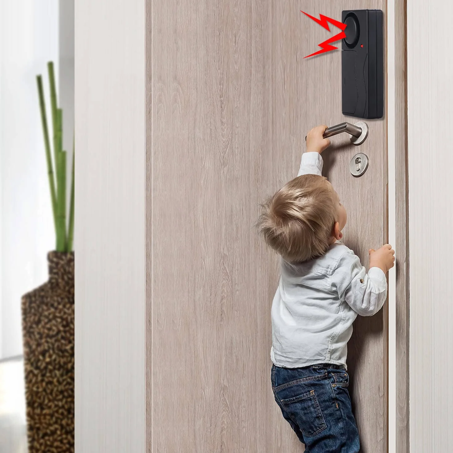 Bezprzewodowy alarm antykradzieżowy, 110 dB, głośna czułość, regulowany czujnik ruchu, system bezpieczeństwa przed włamaniem do drzwi, okna, roweru, kampera