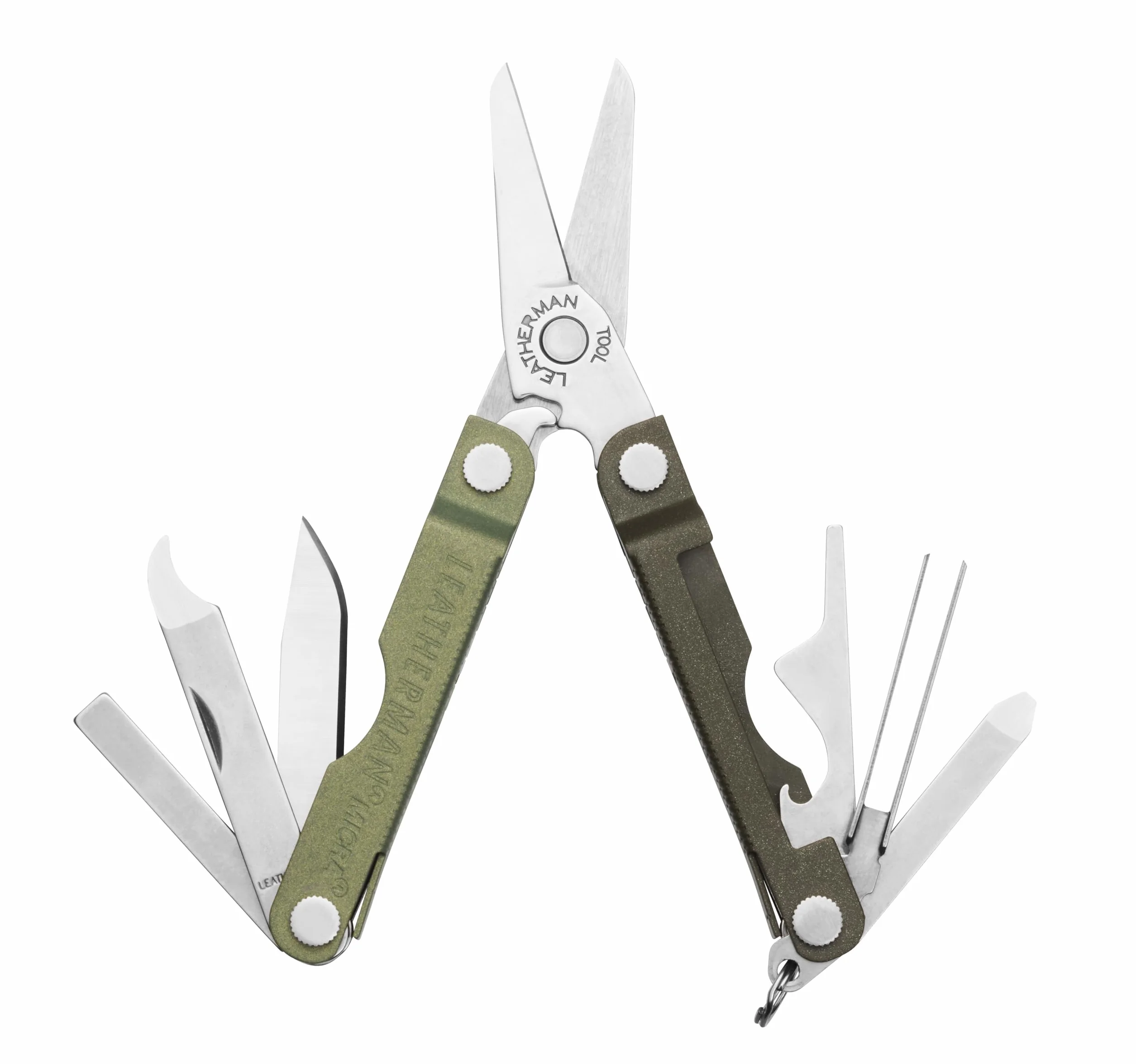 Leatherman Micra - Stalowe Narzędzie Wielofunkcyjne do Kluczy z Nożyczkami i 9 Narzędziami Spruce