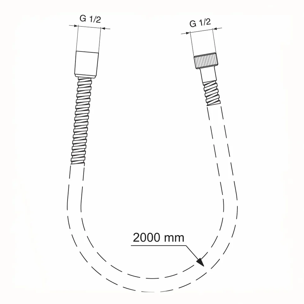 Ideal Standard Idealrain Metalflex wąż prysznicowy, 2 m, chrom