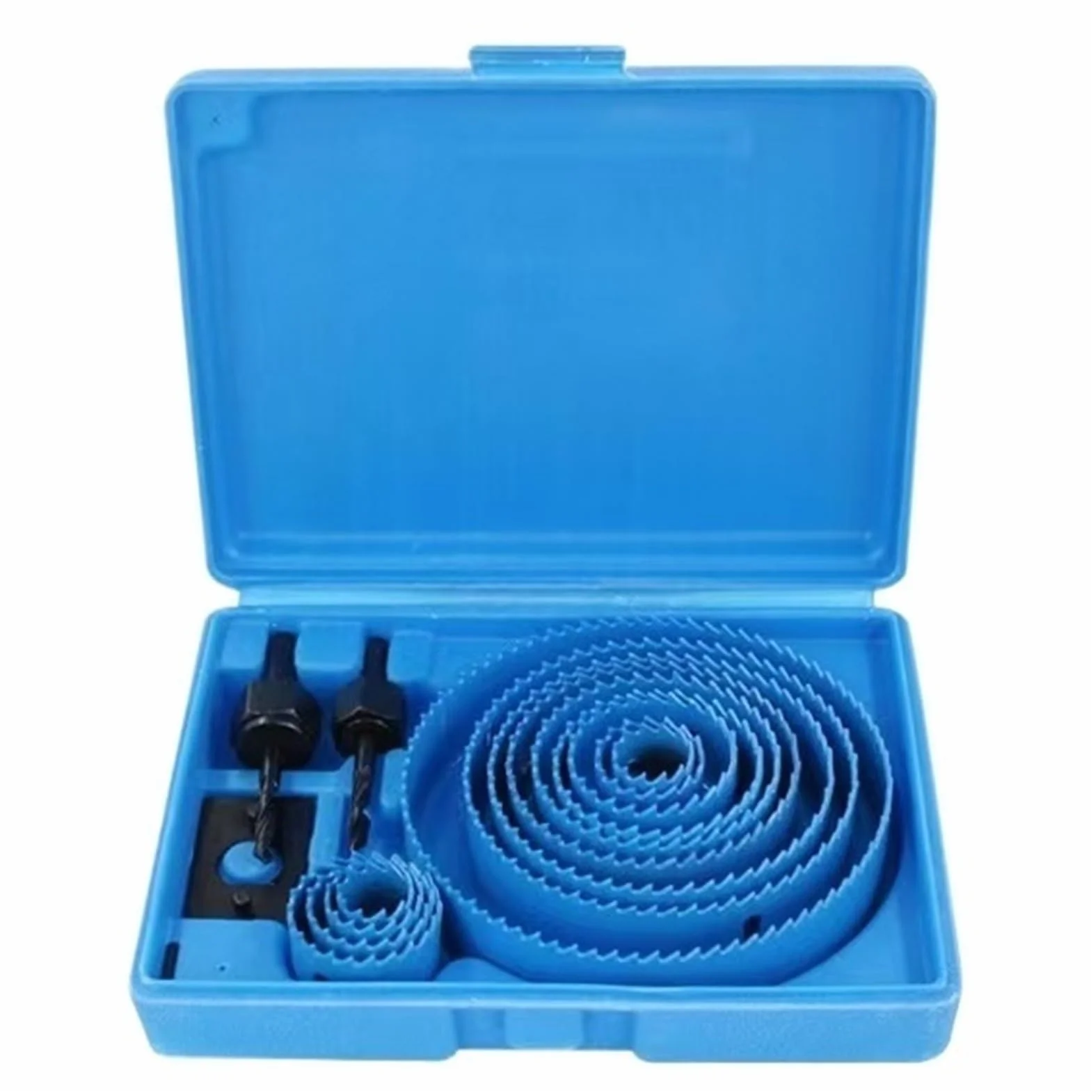 19-127mm Hole Saw Set Saw Cup Wood Crown Drill Bit For Gypsum Board Wood PVC Plastic Density Board Metal Woodworking Tools(Blue 13PCS 19-127mm)