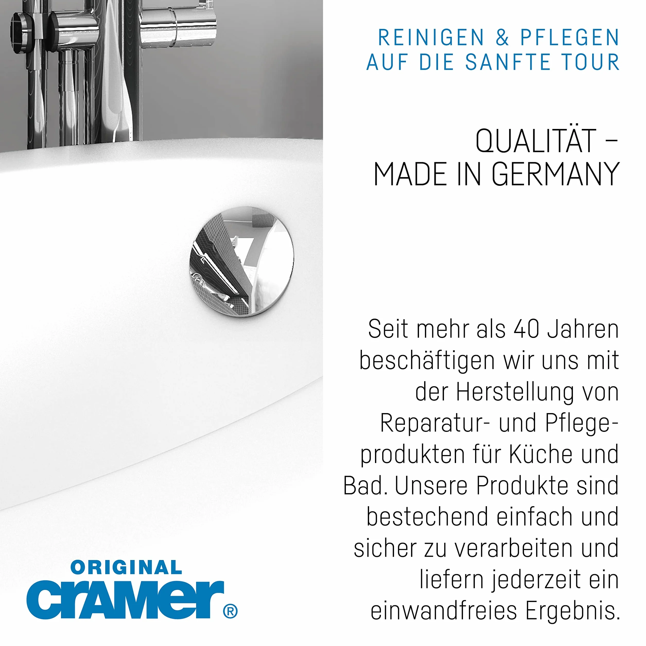 Cramer® Chrom-Star politura do chromu, 100 ml, intensywny środek czyszczący bez kwasu, do błyszczących i matowych powierzchni chromowanych, do armatury betonowej w kuchni i łazience