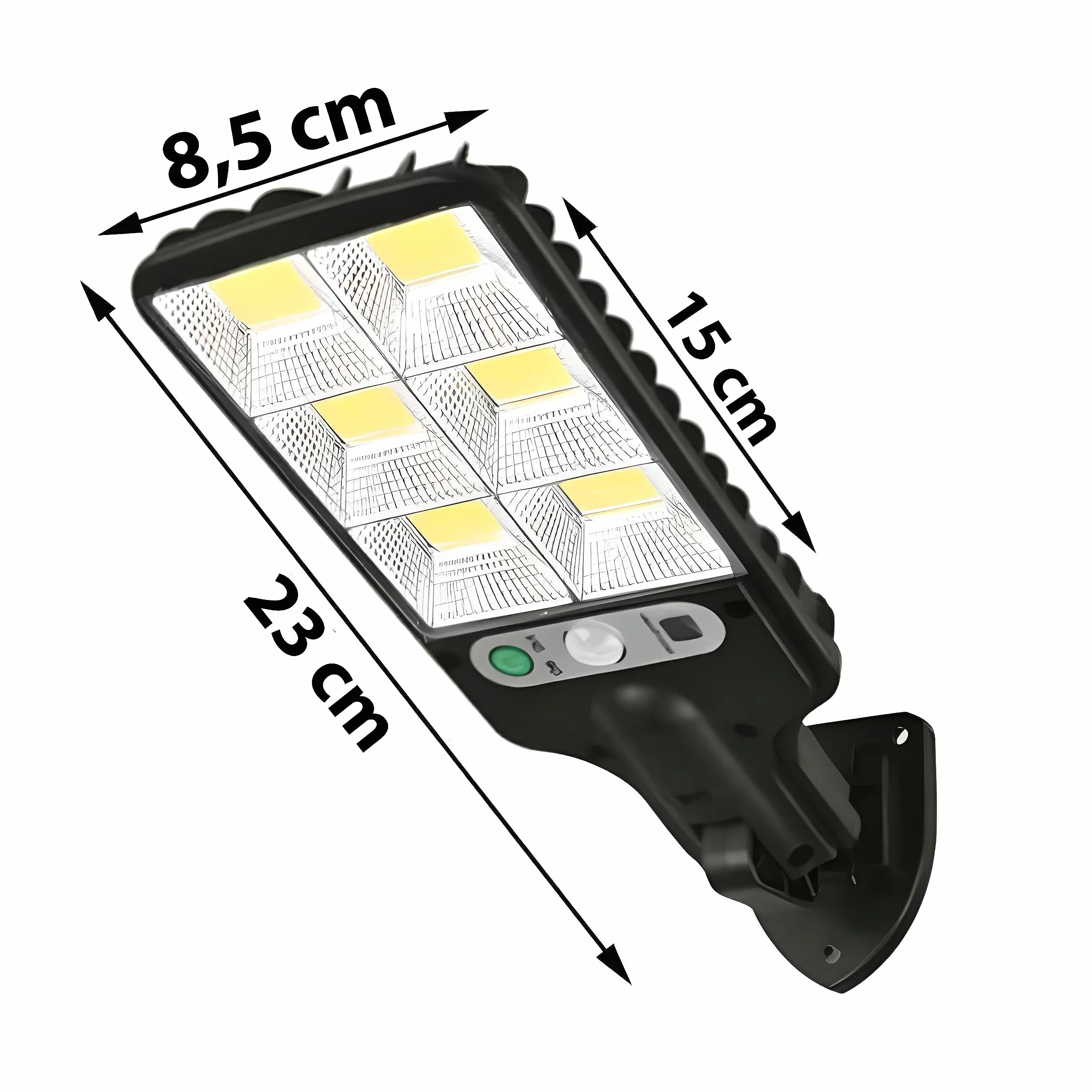 Retoo 120 LED 240 W IP67 lampa solarna z pilotem zdalnego sterowania i czujnikiem zmierzchu do świtu na zewnątrz, do ogrodu, na ulicy, werandę, zimna biel 6000 K, wodoszczelna lampa ścienna