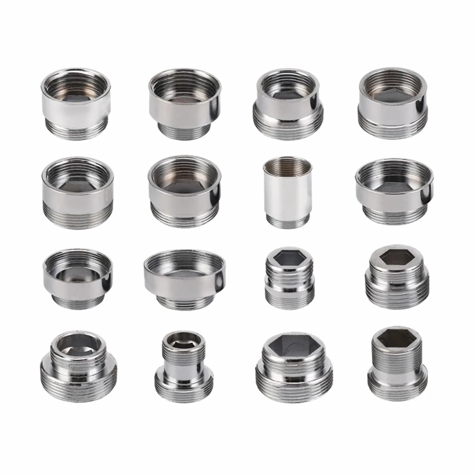 Mosiężny zestaw adapterów napowietrzacza do kranu - męski/żeński M22 M24 G1/2 "1.9 cm złączki rurowe do akcesoriów do oczyszczania wody - kompatybilny z M16 M18 M20 M28 rozmiary