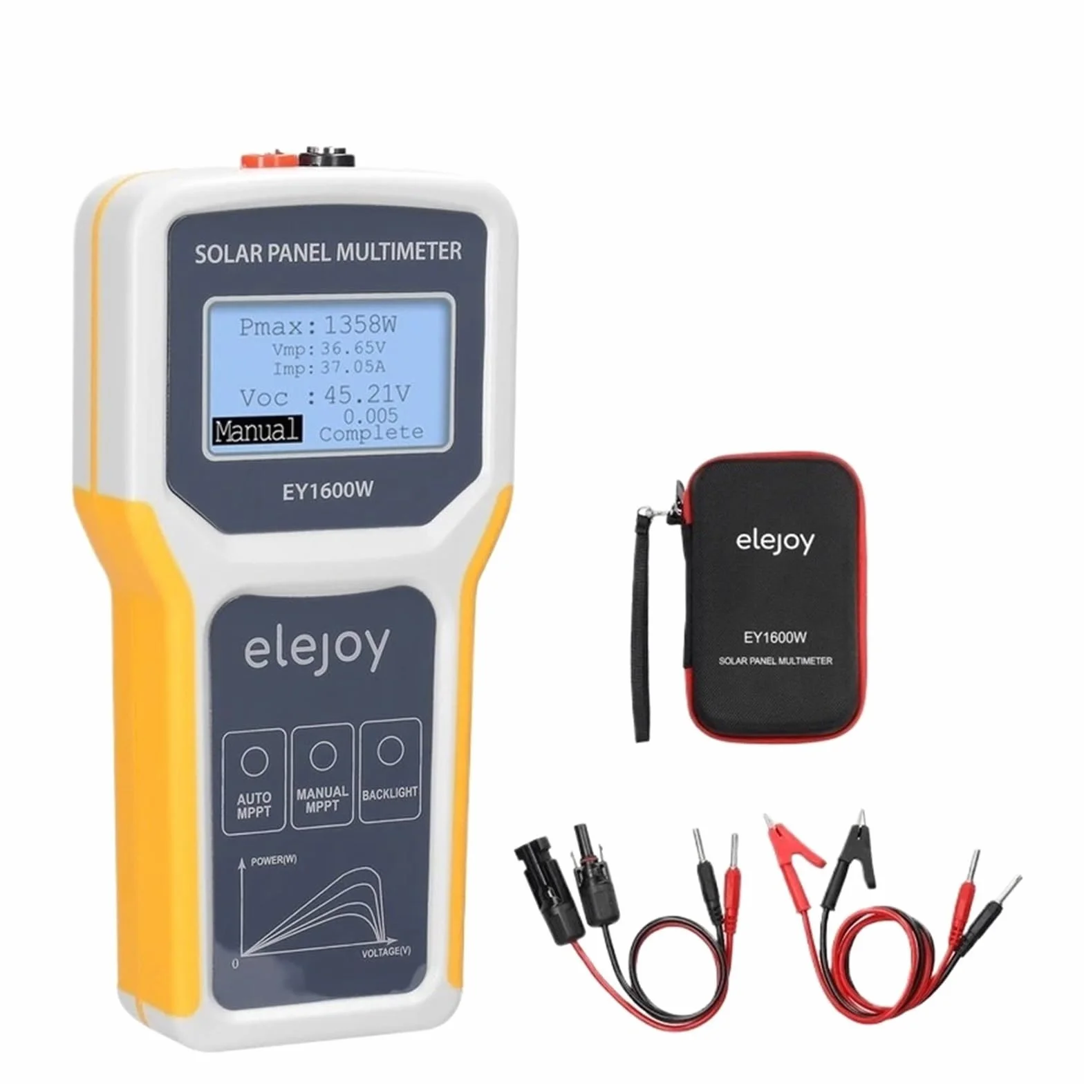 EY1800W/EY1600W/EY800W/EL400B Tester Paneli Słonecznych Panel Fotowoltomierz Auto/Manualny Miernik MPPT Woltomierz Profesjonalne narzędzie dla elektryków(2000w)