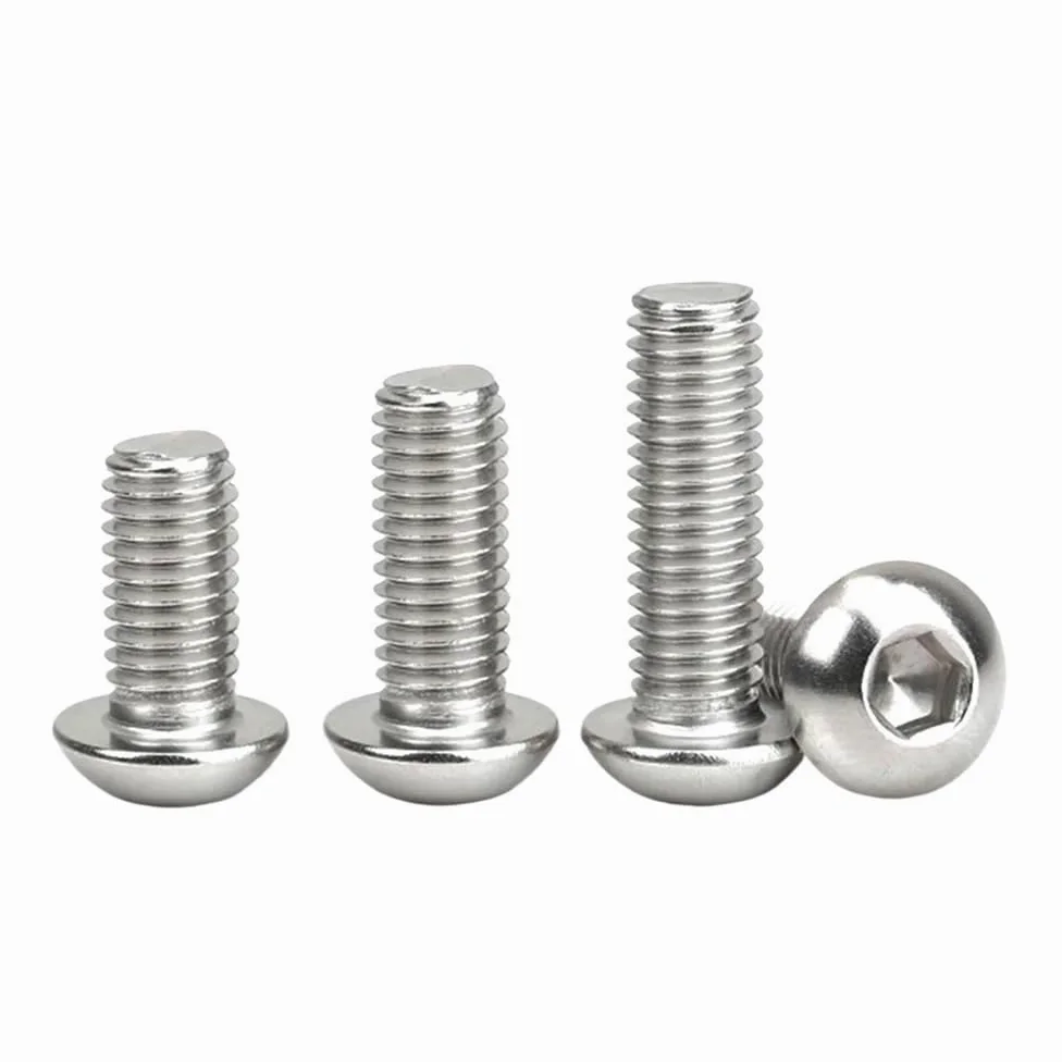 5/10PCS M8 M10 304 Stal nierdzewna Okrągła Łeb Śruba sześciokątna Gniazdo Grzybek Śruby imbusowe DIN7380(80mm,M8 (10pcs))