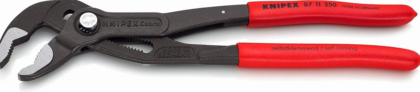 KNIPEX Cobra...matic Szczypce nastawne do rur 87 11 250 SB fosforanowana antypoślizgowym tworzywem sztucznym
