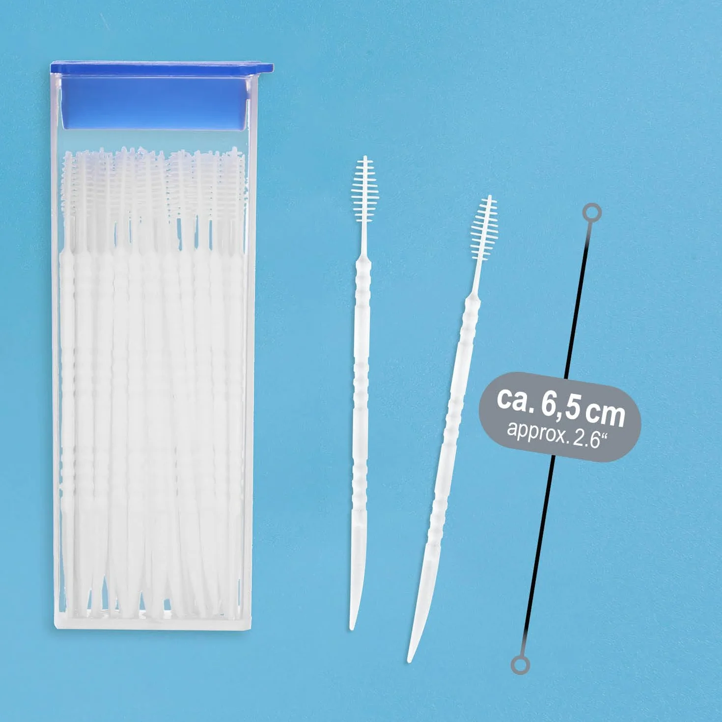 COM-FOUR® 120x szczoteczka miedzyzebowa, szczoteczki miedzyzebowe w dozowniku, pielegnacja zebów w podrózy i poza nia, szczoteczka do czyszczenia zebów z wykalaczka (120 sztuk - w dozowniku)