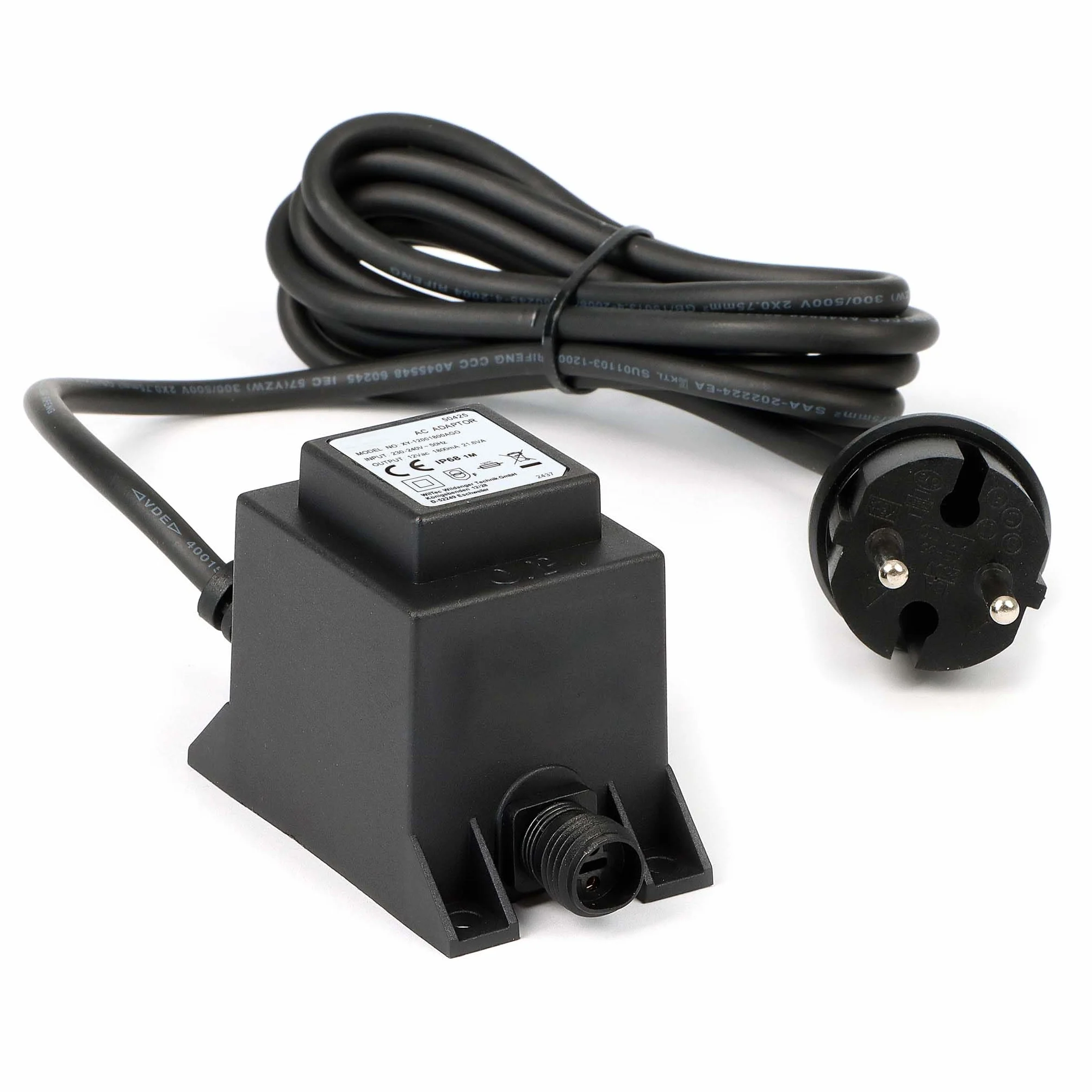 Jebao JBA48V-12-1800U Zasilacz sieciowy dwupinowy IP68 12V 1800mA 21,6VA AC/AC