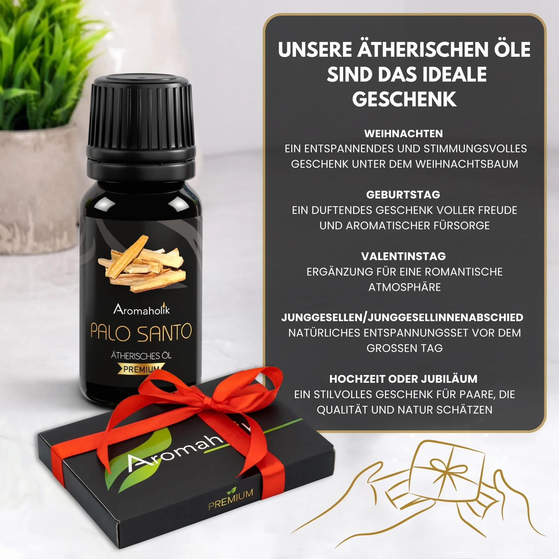 Olejek Palo Santo BIO 100% Naturalny 10 ml - Olejek Eteryczny do Aromatyzacji i Masażu Aromaholik