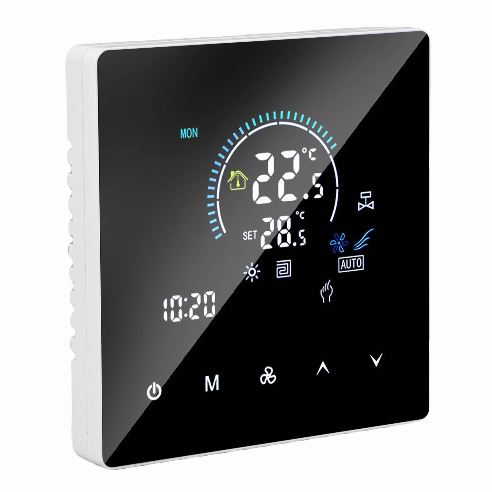 Smart Color Central Air Condither Thermostat Programowalny ekran dotykowy, z programowalnym zasięgiem 5-60 ℃ dla biur centrów handlowych hotele