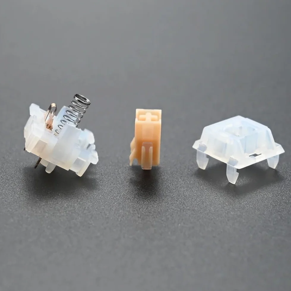 Outemu Silent Yellow Jade V2 Switch, 5Pin Pre-Lubed Silent Thocky Tactile Switch For Custom Mechanical Keyboard(30PCS)