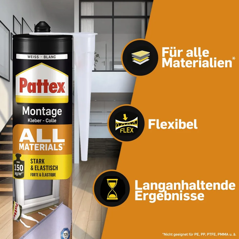 Pattex 1828610 Klej, Biały, 450 g