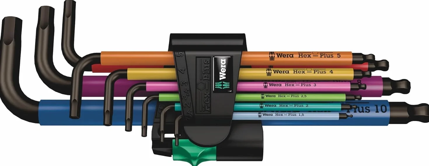 Wera 950/9 Hex-Plus Multicolour 1 Sb Klucze Imbusowe, Wielokolorowy, 22.5 x 7.5 x 1 cm