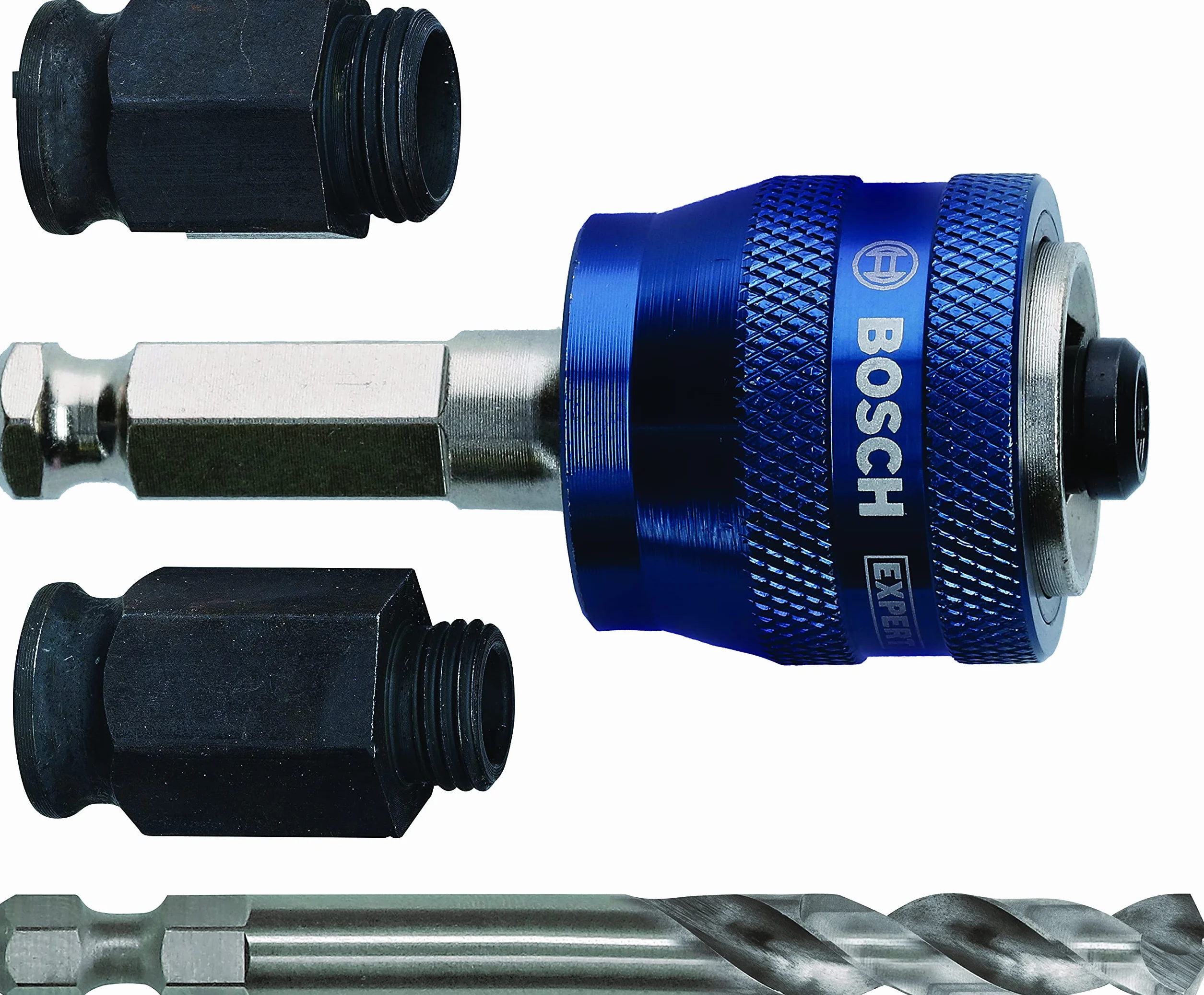 Bosch Power Change Trzonek Sześciokatny do Otwornic, Niebieski/Stalowy, 3/8 cala (9,5 mm)