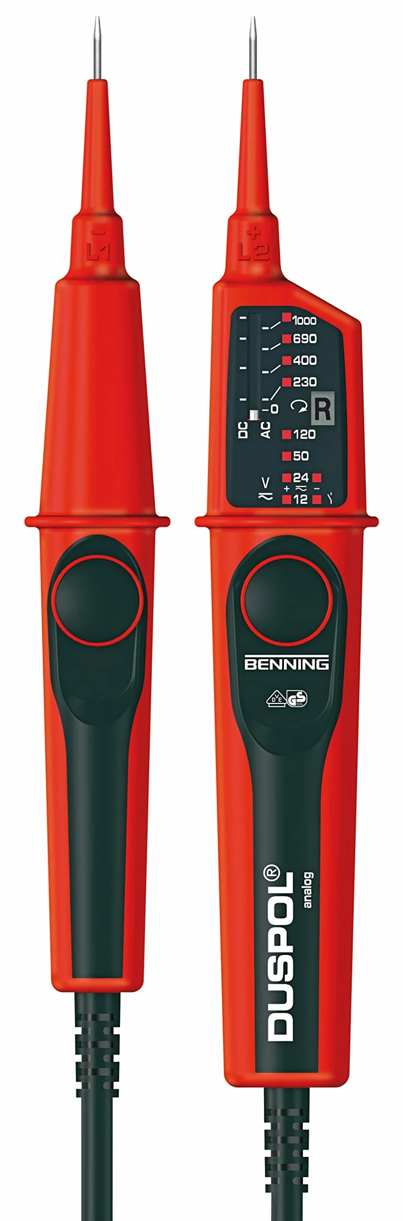 Benning Duspol Tester Czerwony Czarny 330 mm