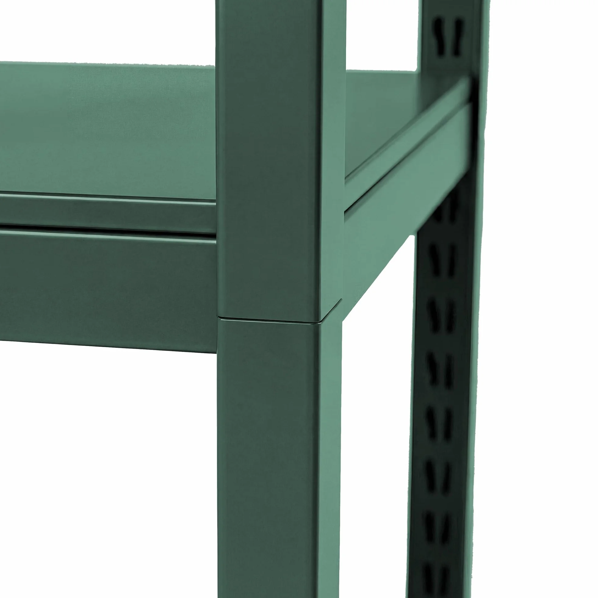 Jan Nowak Metalowy wąski 6 półek regulowanych 50 kg do półki, oszczędność miejsca, warsztat garażowy, magazyn, wytrzymała stal system wtykowy, 200 x 60 x 40 cm