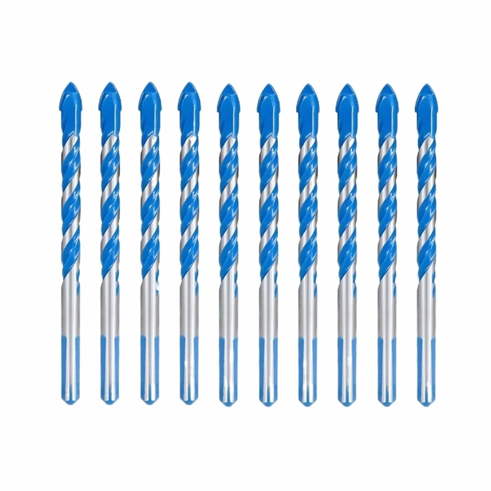 6mm 8mm wiertło trójkątne wiertło do płytek ceramicznych, betonu, ściany, metalu drewno wiertło do otworów wiertło do szkła Bit (Color : 8mm, Size : 20pcs)