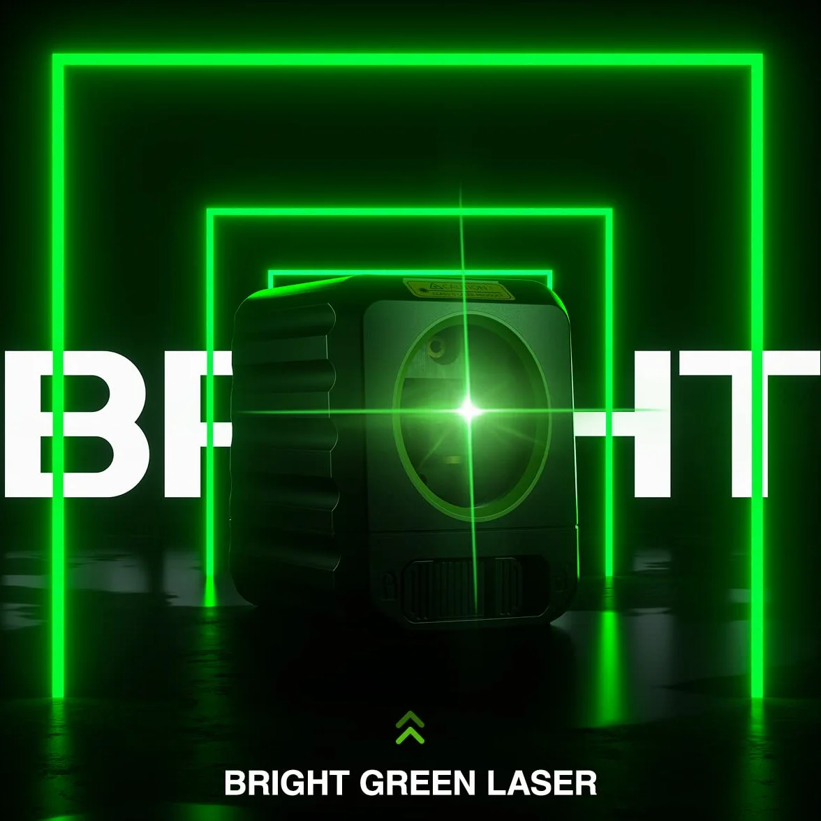 Laser krzyżowy, poziom lasera zielonego Huepar B011G, samopoziomujący laser liniowy z zielonymi liniami krzyżowymi, laser liniowy pionowy i poziomy