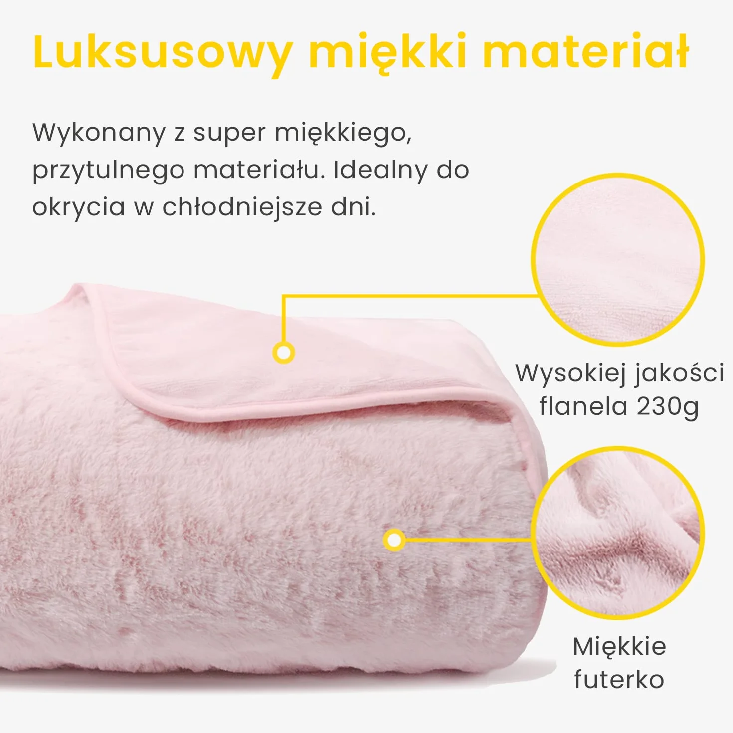 CosiHome Koc Elektryczny XXL 180x130 cm 9 Poziomów Temperatury Różowy