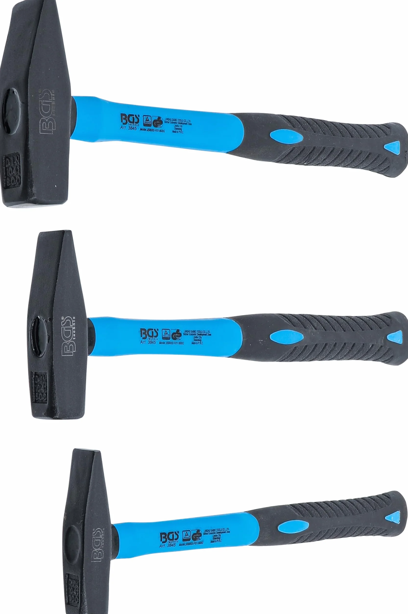 BGS 3845 Zestaw młotków ślusarskich DIN 1041 300/500/800 g 3 szt.