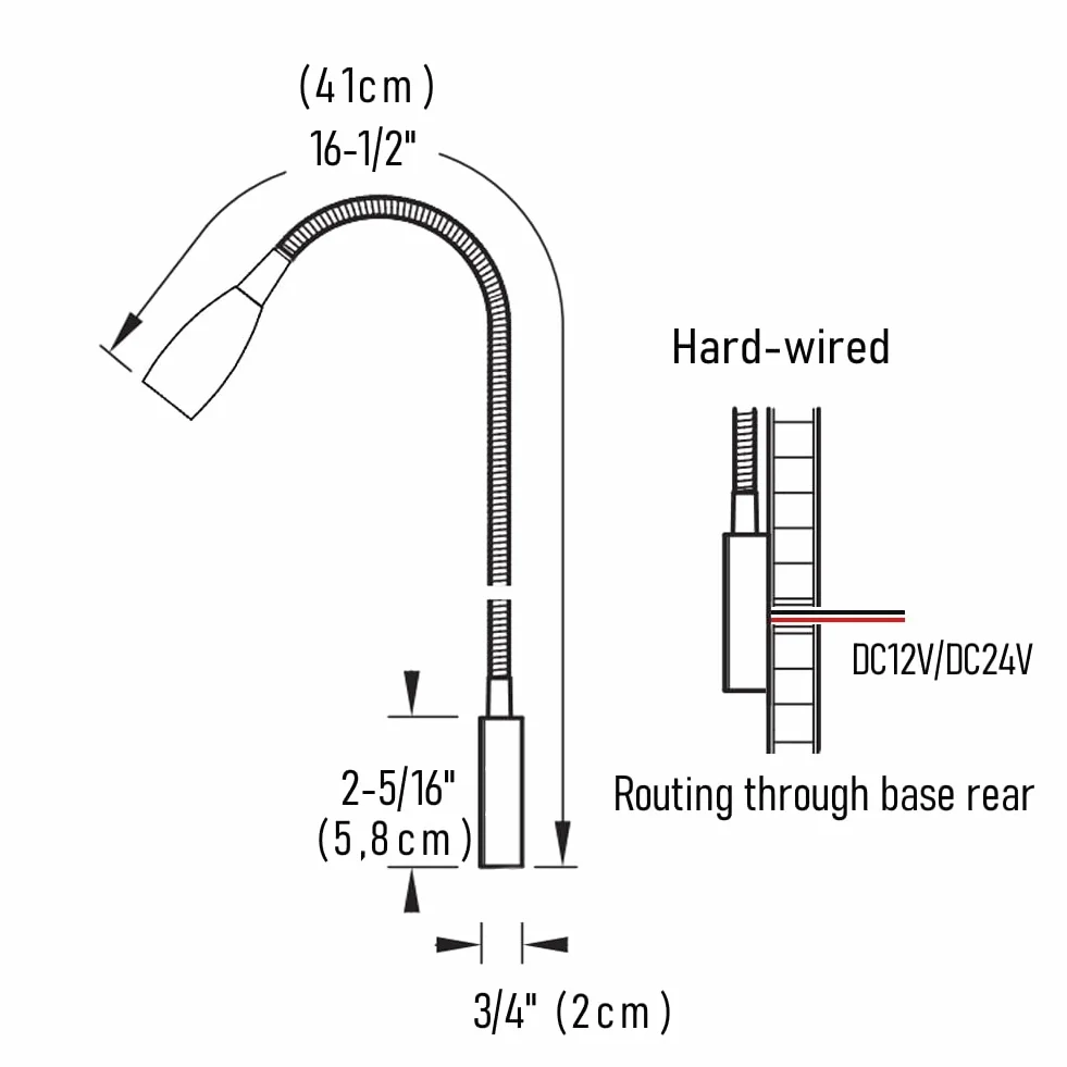 acegoo Lampa do czytania LED 12 V samochód kempingowy z ładowarką USB do łóżka nocnego, elastyczna szyjka łabędzia do ściemniania DC12-24 V do kabiny, ciężarówki, przyczepy kempingowej (czarny połysk)