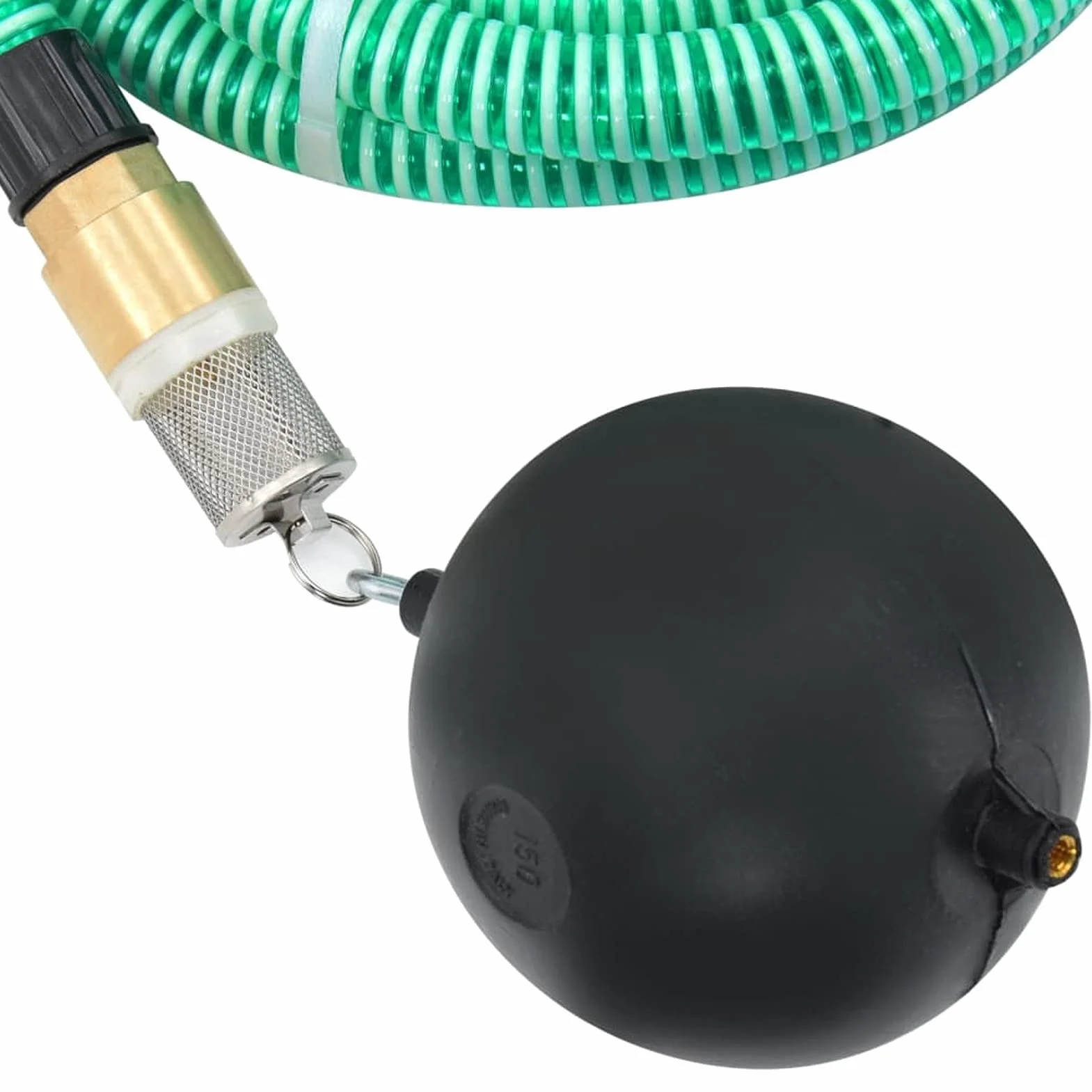Wąż ssący z mosiężnymi przyłączami zielony 1,1" 10 m PVC akcesoria do pomp szybkozłączka 1 cal
