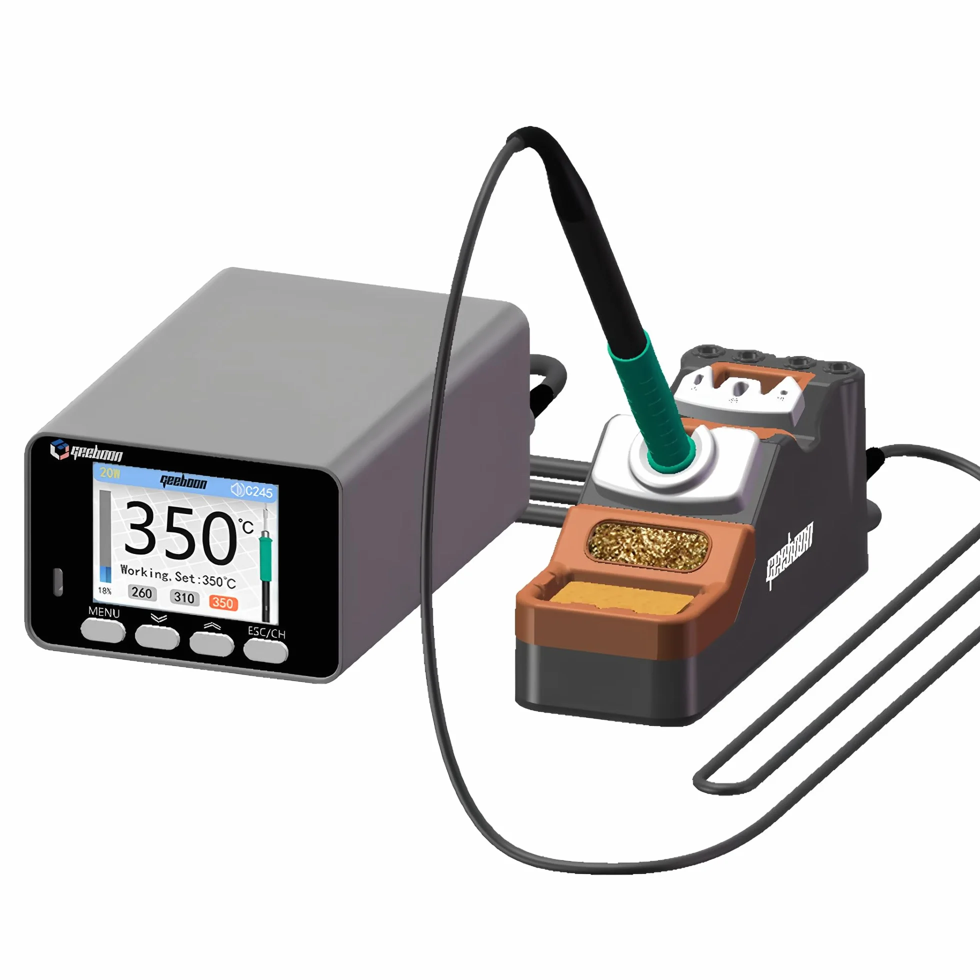 GEEBOON 150W TA305 C210/C245/C115 Stacja lutownicza z ulepszonym bezpieczeństwem do użytku w linii transformatorowej (TA305 C245+C210KIT)