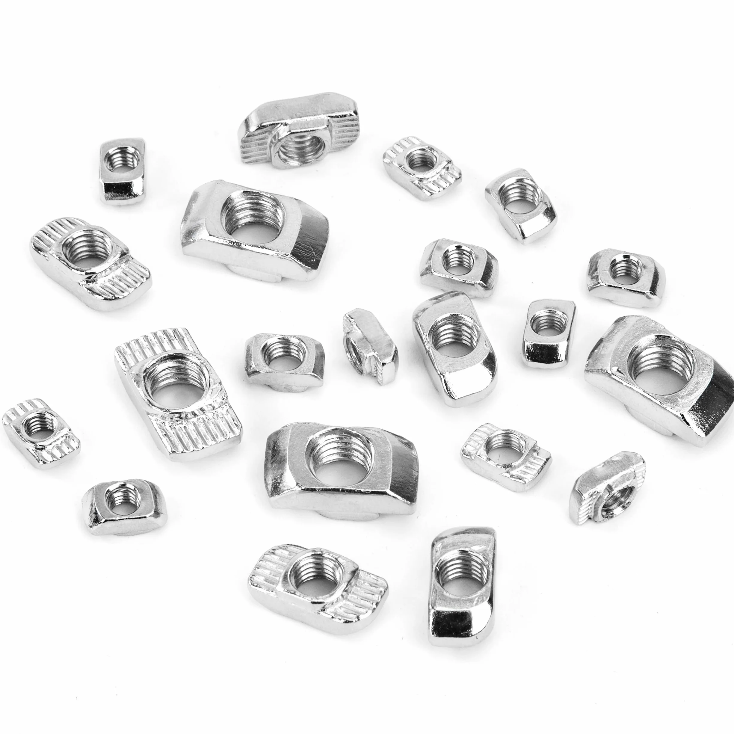 QIMEI-SHOP Nakrętki T M4, nakrętka młotkowa, stal węglowa, do profili aluminiowych 2020 z rowkiem 6 mm, 40 sztuk