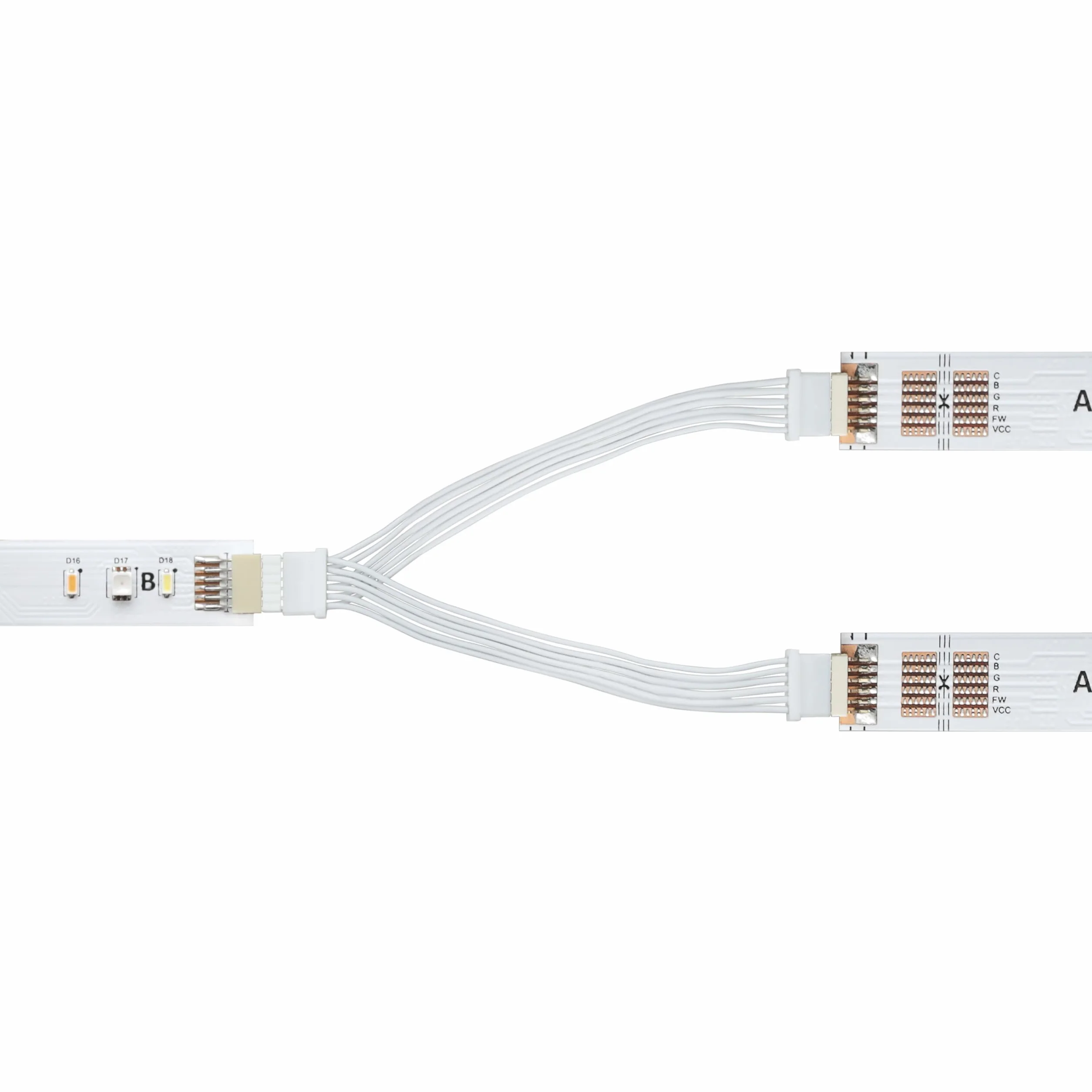 Litcessory Rozdzielacz dla Philips Hue Lightstrip Plus (2 Sztuk, Bialy - MIKRO 6-KOLEK V4 / Solo Lightstrip)