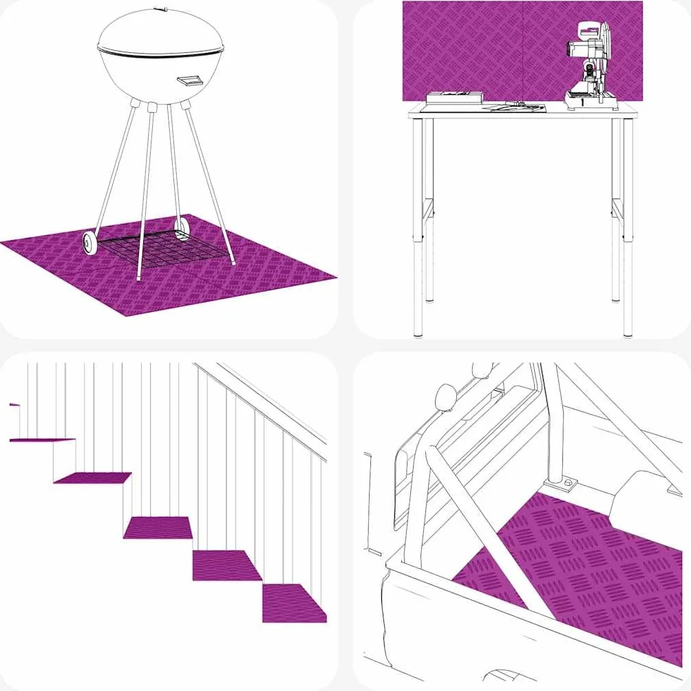 Aluminiowe stopnie schodowe, prostokątne, zestaw 4 szt., srebrne, 75 x 25 cm, antypoślizgowe, trwałe, do użytku wewnątrz i na zewnątrz, ochrona, bezpieczeństwo, łatwe czyszczenie